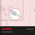 Upper Feed Adjusting Dial, Janome #846351005 — shown on the Janome parts diagram
