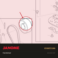 Handwheel, Janome #858055106 — shown on the Janome parts diagram