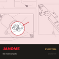 DC motor set plate, Janome #858117004 — shown on the Janome parts diagram