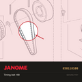 Timing belt 168, Janome #858118108 — shown on the Janome parts diagram