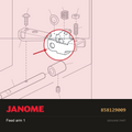 Feed arm (1), Janome #858129009 — shown on the Janome parts diagram