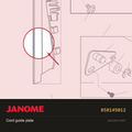 Cord guide plate, Janome #858145012 — shown on the Janome parts diagram