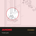 Threader guide, Janome #858260003 — shown on the Janome parts diagram