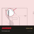 Front bracket (unit), Janome #858612200 — shown on the Janome parts diagram