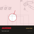 Feed motor (unit), Janome #858627002 — shown on the Janome parts diagram