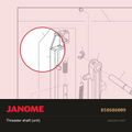 Threader shaft (unit), Janome #858686009 — shown on the Janome parts diagram