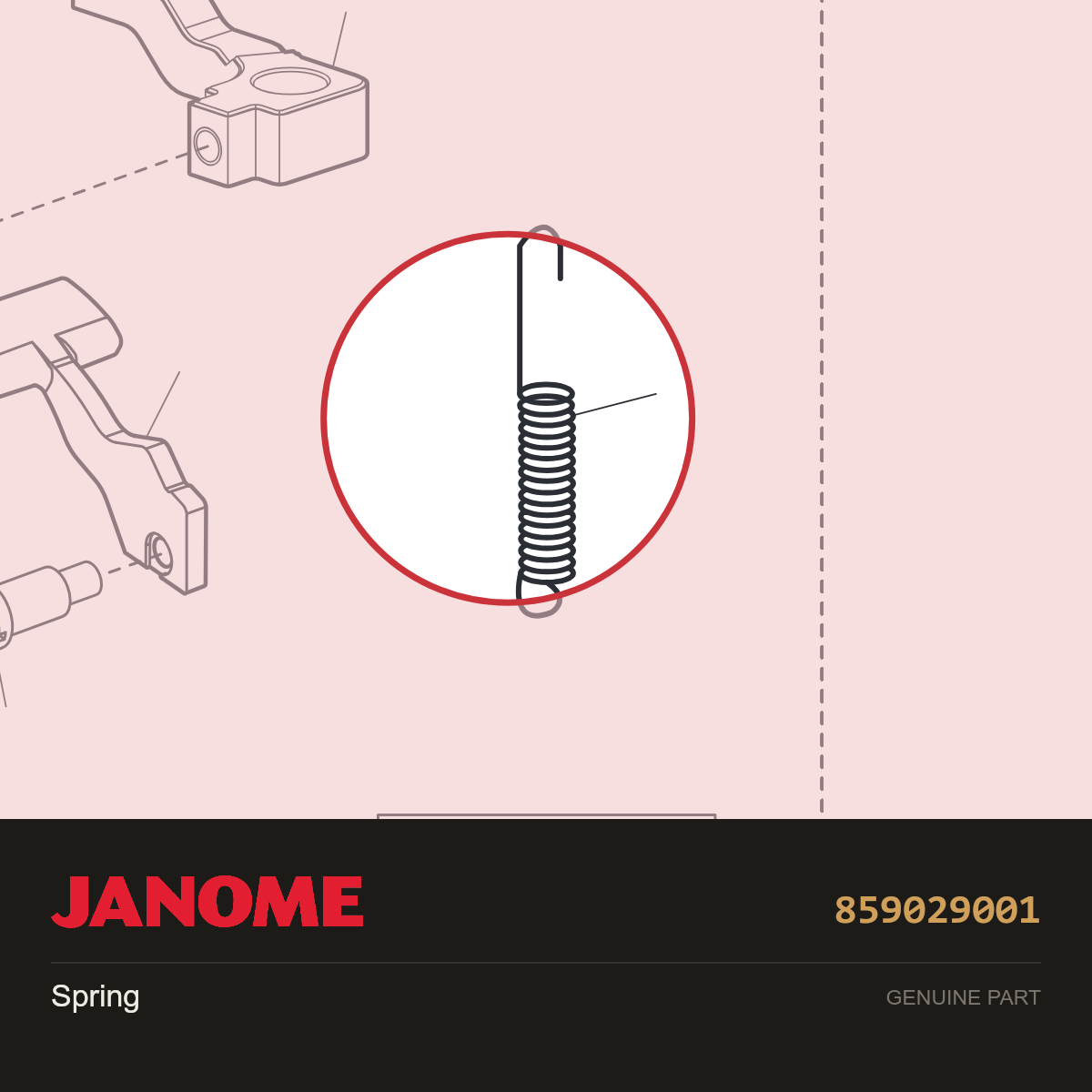 Spring, Janome #859029001 — shown on the Janome parts diagram