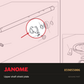 Upper shaft shield plate, Janome #859055006 — shown on the Janome parts diagram