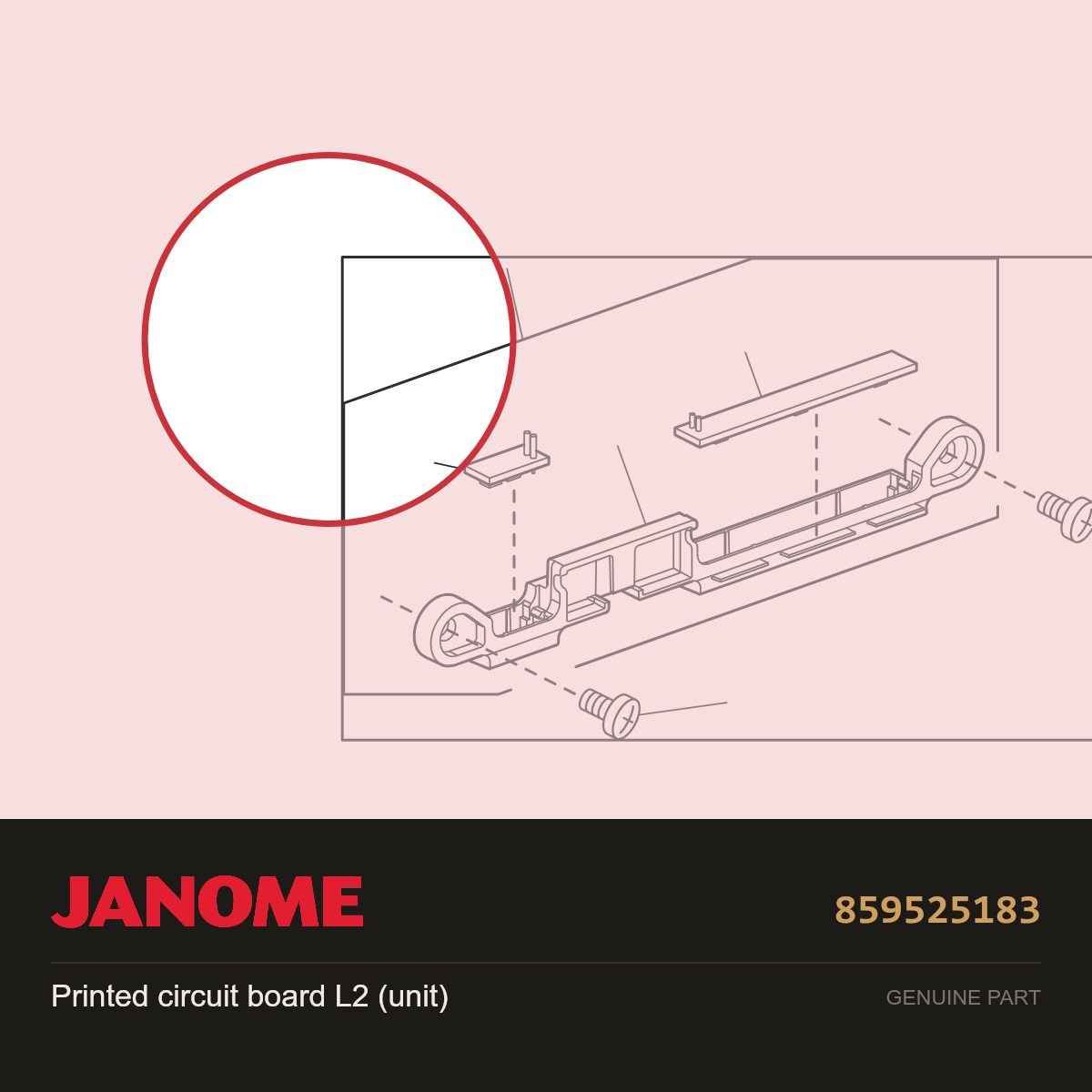 Printed circuit board L2, Janome #859525183 — shown on the Janome parts diagram