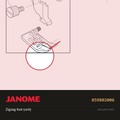 Zigzag foot (unit), Janome #859802006 — shown on the Janome parts diagram