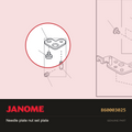 Needle plate nut set plate, Janome #860003025 — shown on the Janome parts diagram