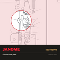Sensor base plate, Janome #861031003 — shown on the Janome parts diagram