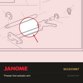 Presser foot actuator arm, Janome #861035007 — shown on the Janome parts diagram