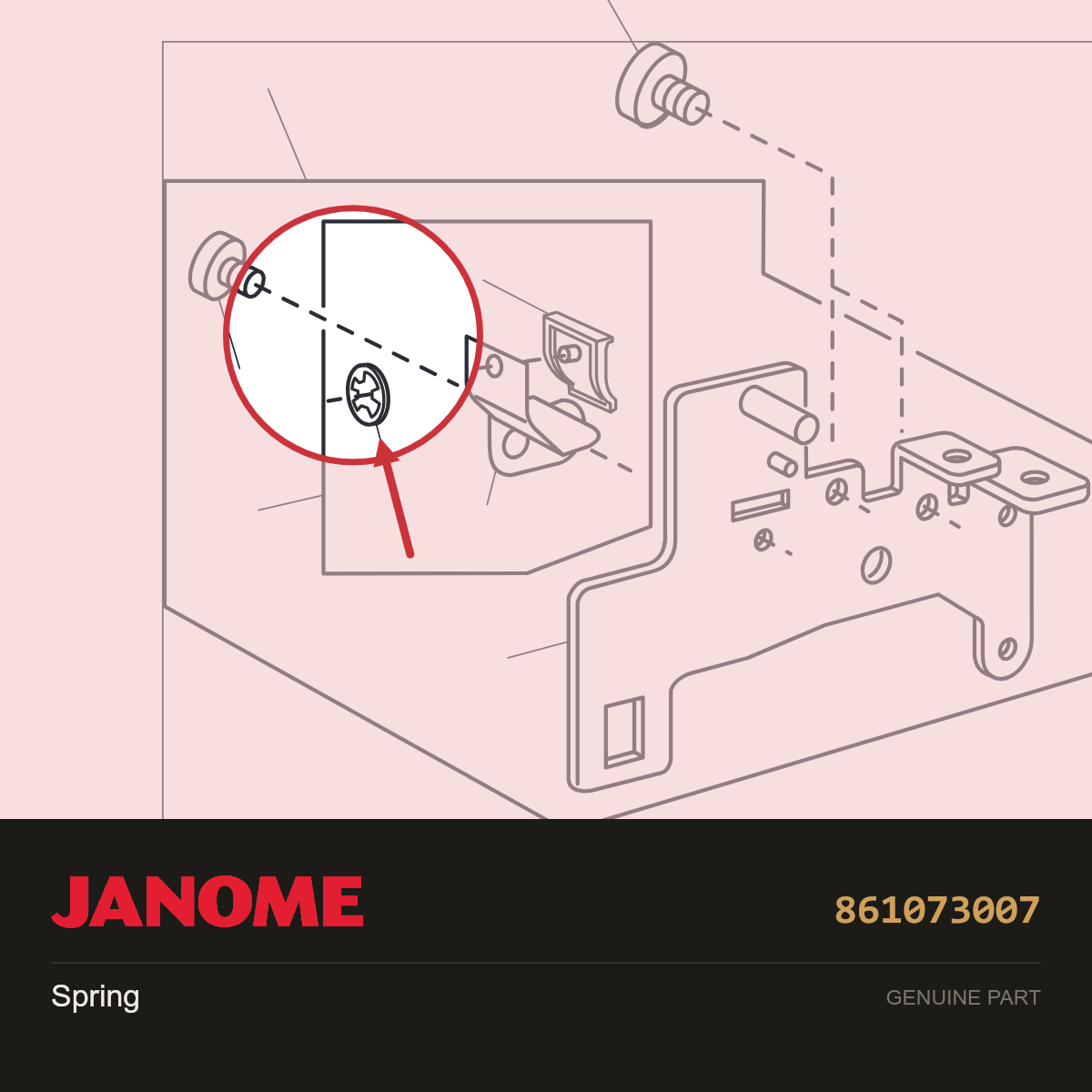 Spring, Janome #861073007 — shown on the Janome parts diagram