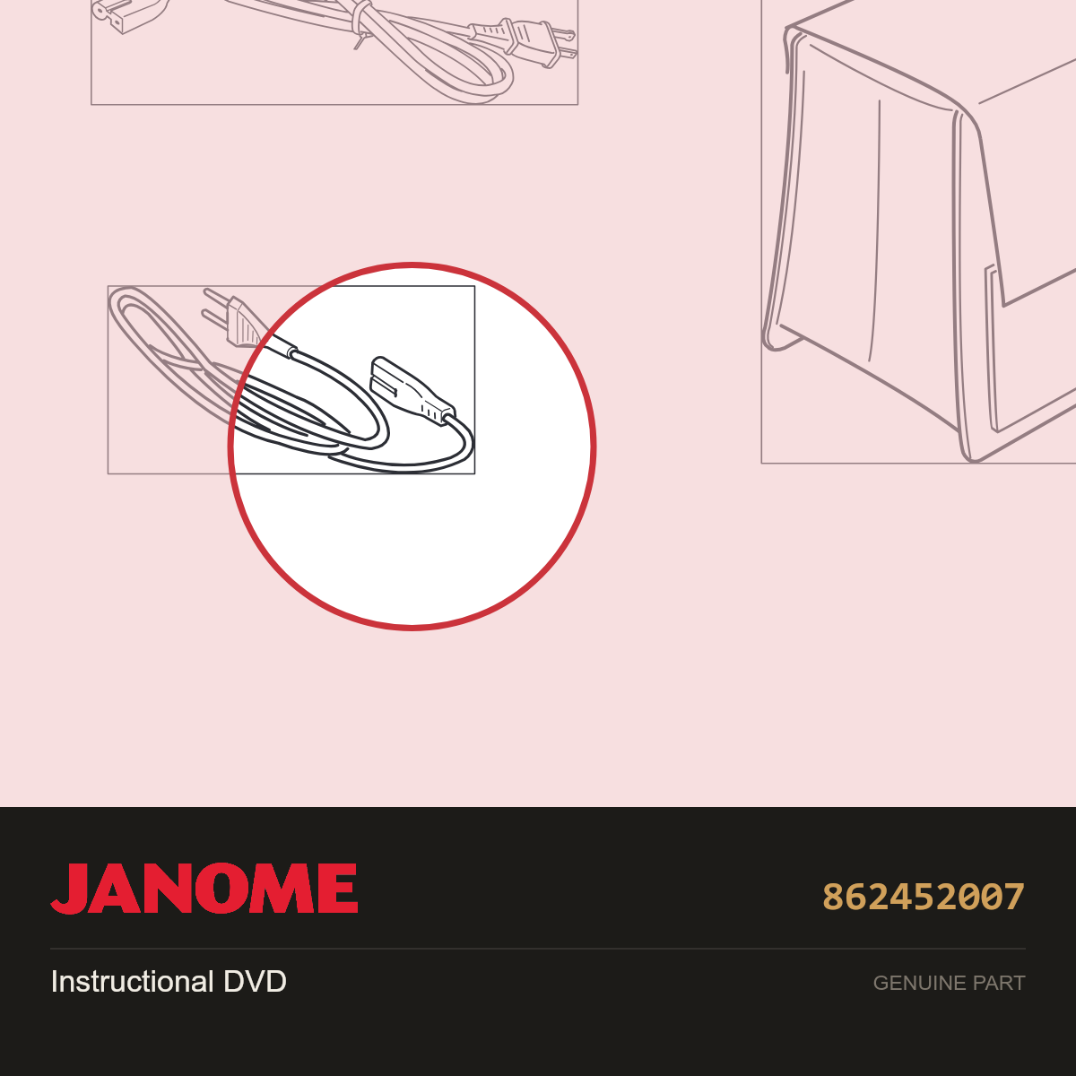 DVD, Janome #862452007 — shown on the Janome parts diagram