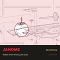 Bobbin Winder Thread Guide, Janome #862535016 — shown on the Janome parts diagram
