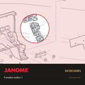 Function button 1, Janome #863018G01 — shown on the Janome parts diagram