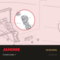 Function button 1, Janome #863018H01 — shown on the Janome parts diagram