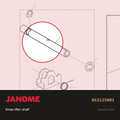 Knee lifter shaft, Janome #863125001 — shown on the Janome parts diagram