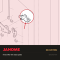 Knee lifter link base plate, Janome #863157002 — shown on the Janome parts diagram