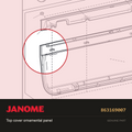 Top cover ornamental panel, Janome #863169007 — shown on the Janome parts diagram