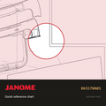 Quick reference chart, Janome #863170A01 — shown on the Janome parts diagram