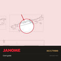 Cord guide, Janome #863179000 — shown on the Janome parts diagram