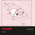 Dc motor (unit), Janome #863514001 — shown on the Janome parts diagram