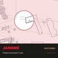 Printed circuit board F (unit), Janome #863539002 — shown on the Janome parts diagram
