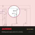Switching power supply (unit), Janome #863615003 — shown on the Janome parts diagram