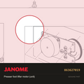 Presser foot lifter motor unit, Janome #863627019 — shown on the Janome parts diagram