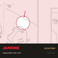 Zigzag width motor (unit), Janome #863647004 — shown on the Janome parts diagram