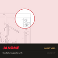 Needle bar supporter (unit), Janome #863673009 — shown on the Janome parts diagram