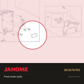 Front cover (unit), Janome #863676703 — shown on the Janome parts diagram