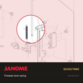 Needle threader return spring, Janome #865027008 — shown on the Janome parts diagram