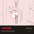 Presser ft pressure indicator, Janome #866027104 — shown on the Janome parts diagram