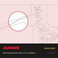 Feed dog drop lever (unit), Janome #866618005 — shown on the Janome parts diagram