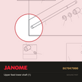 Upper feed lower shaft (1), Janome #867047000 — shown on the Janome parts diagram