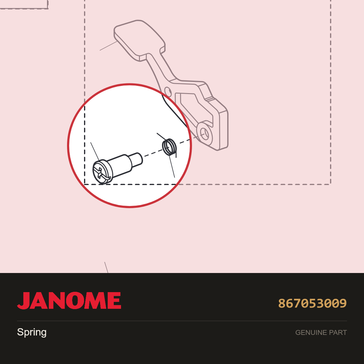Spring, Janome #867053009 — shown on the Janome parts diagram