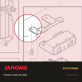 B board case set plate, Janome #867104006 — shown on the Janome parts diagram
