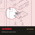 Switching power supply harness, Janome #867529104 — shown on the Janome parts diagram