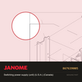 Switching power supply (unit), Janome #867639005 — shown on the Janome parts diagram