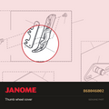 Thumb wheel cover, Janome #868046002 — shown on the Janome parts diagram