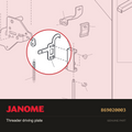 Threader driving plate, Janome #869020003 — shown on the Janome parts diagram
