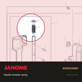 Needle threader spring, Janome #869026009 — shown on the Janome parts diagram