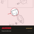 Presser foot lifter lever, Janome #869048007 — shown on the Janome parts diagram