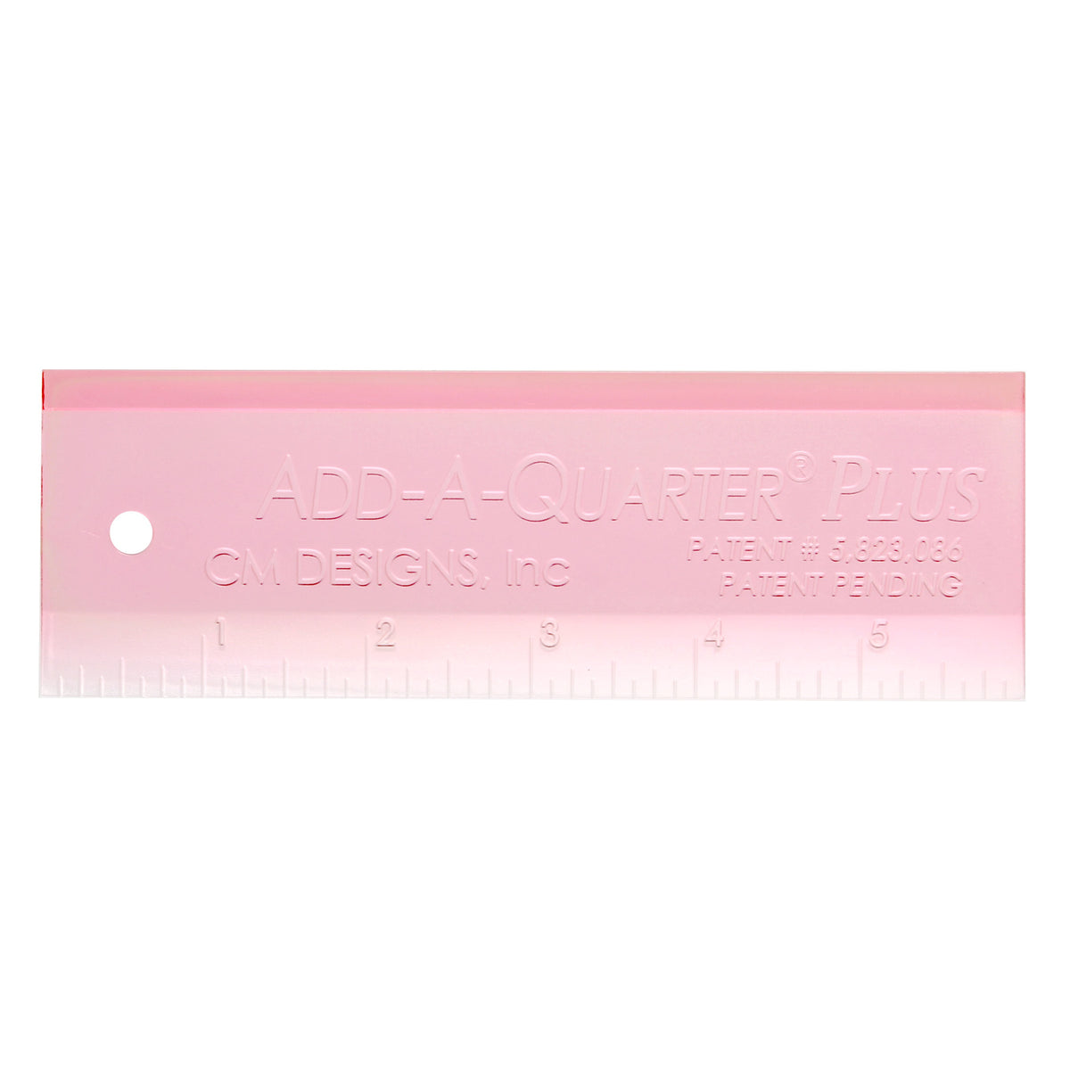Add A-Quarter Ruler 6in Plus Pink