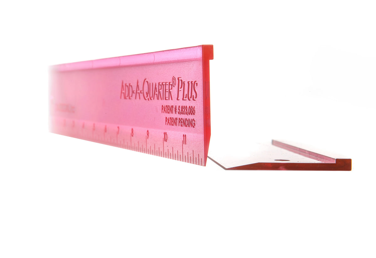 Add A-Quarter Ruler 12in Plus Pink
