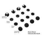 Tool-free Snaps - Set of Four - Black Metal