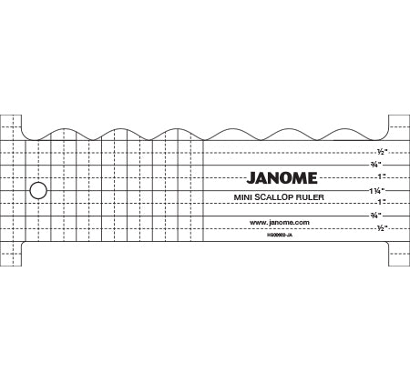 Ruler Mini Scallop (QM) — genuine Janome accessory, part HG00602-JA